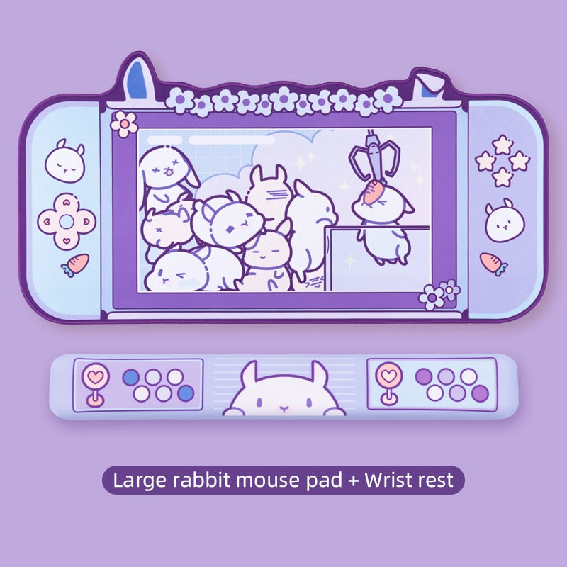 Kawaii Purple Bunny Mousemat