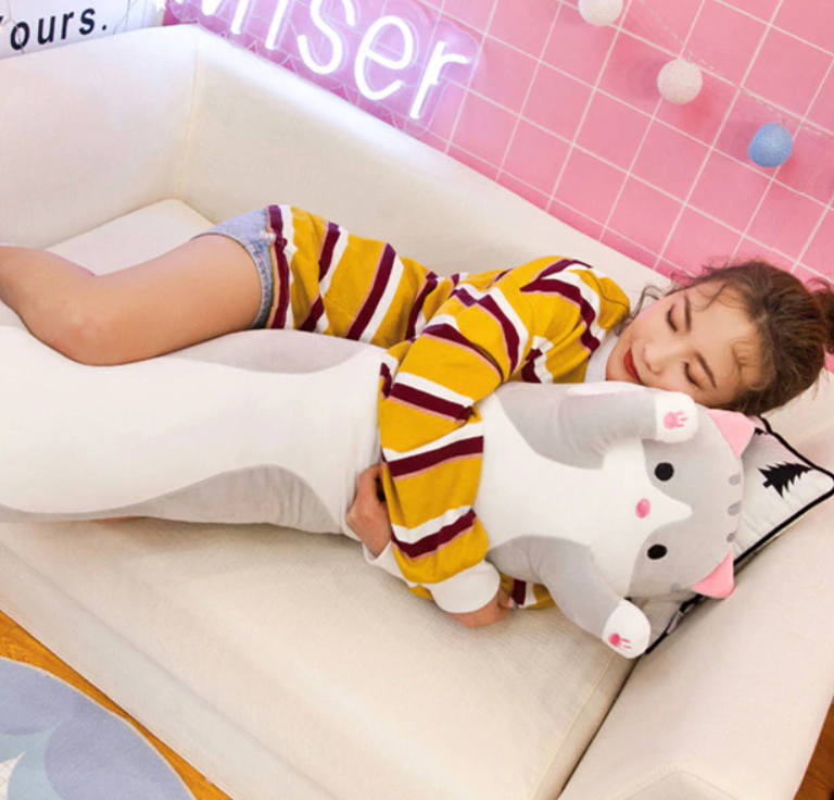 Long Cat Pillow Plushi™ (Grey)