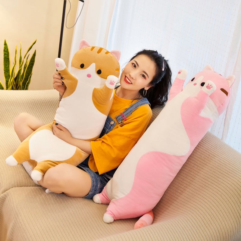 Long Cat Pillow Plushi™ (Pink)